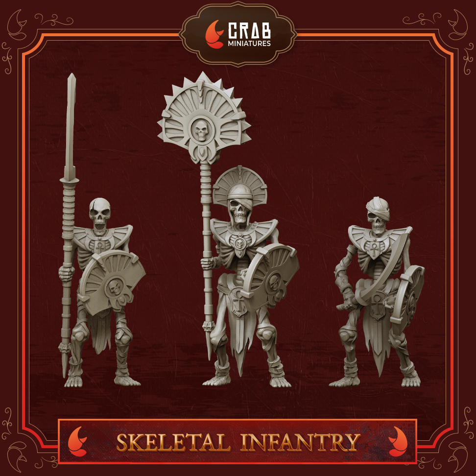 Pharaoh's Legacy: Skeletal Infantry (Assembled and Modular)
